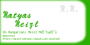 matyas meizl business card